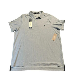 Blue short sleeve polo shirt
